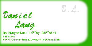 daniel lang business card